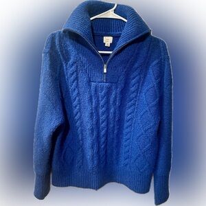 A New Day Blue Knit Zip Sweater